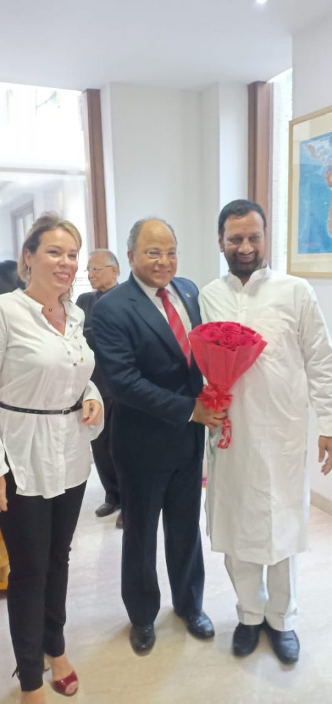 Mohammed Younus Siddiqui President, All India Muslim Unity Front with the Ambassador of Venezuela in India